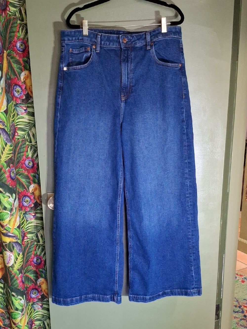 GAP Dark Blue Denim Jeans with Wide Legs And High Waist